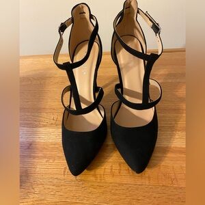 VENUS Black Strappy Heels